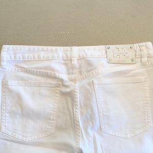Tory Burch White Cropped Skinny Jeans